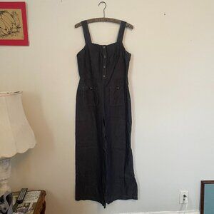 Cool Gray jumpsuit with contrast stitching